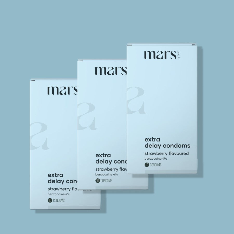 Climax Delay Condoms | Timeless Pleasure (Strawberry Flavour), Pack of 10