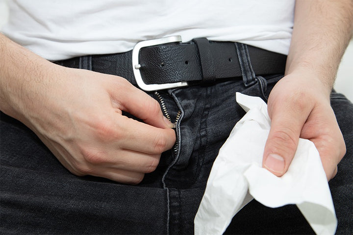 Hand of male opening trouser zip | Foods to avoid premature ejaculation