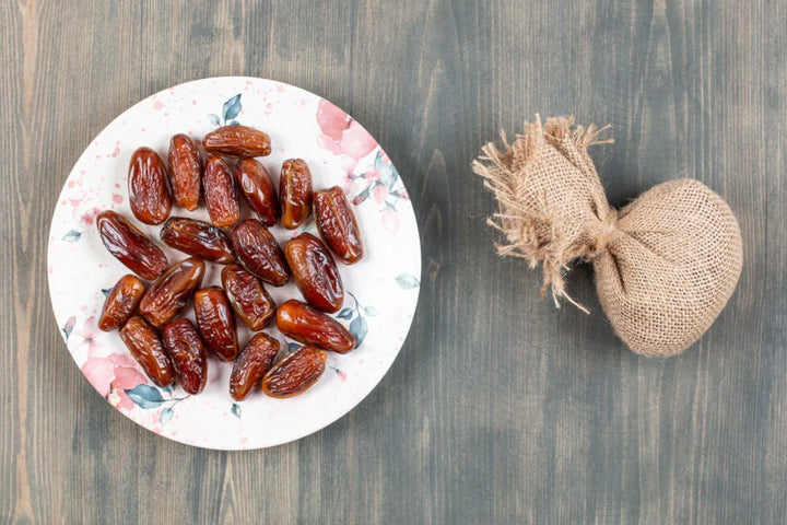 Dates kept in a plate | dates benefits for hair