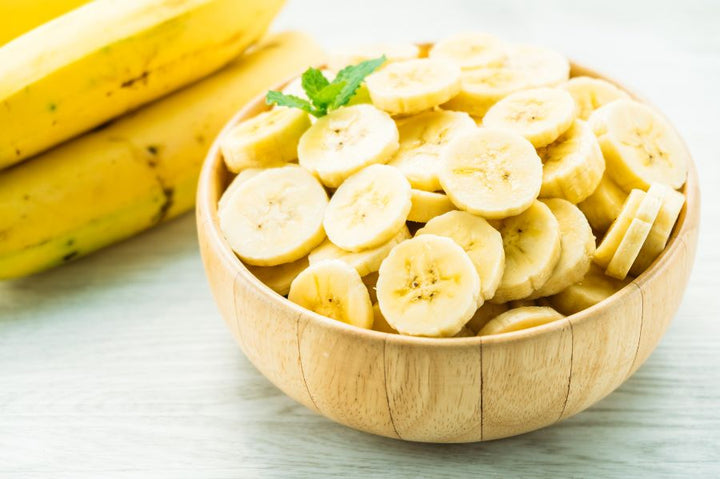 Elaichi banana benefits | a bowl consisting of chopped bananas
