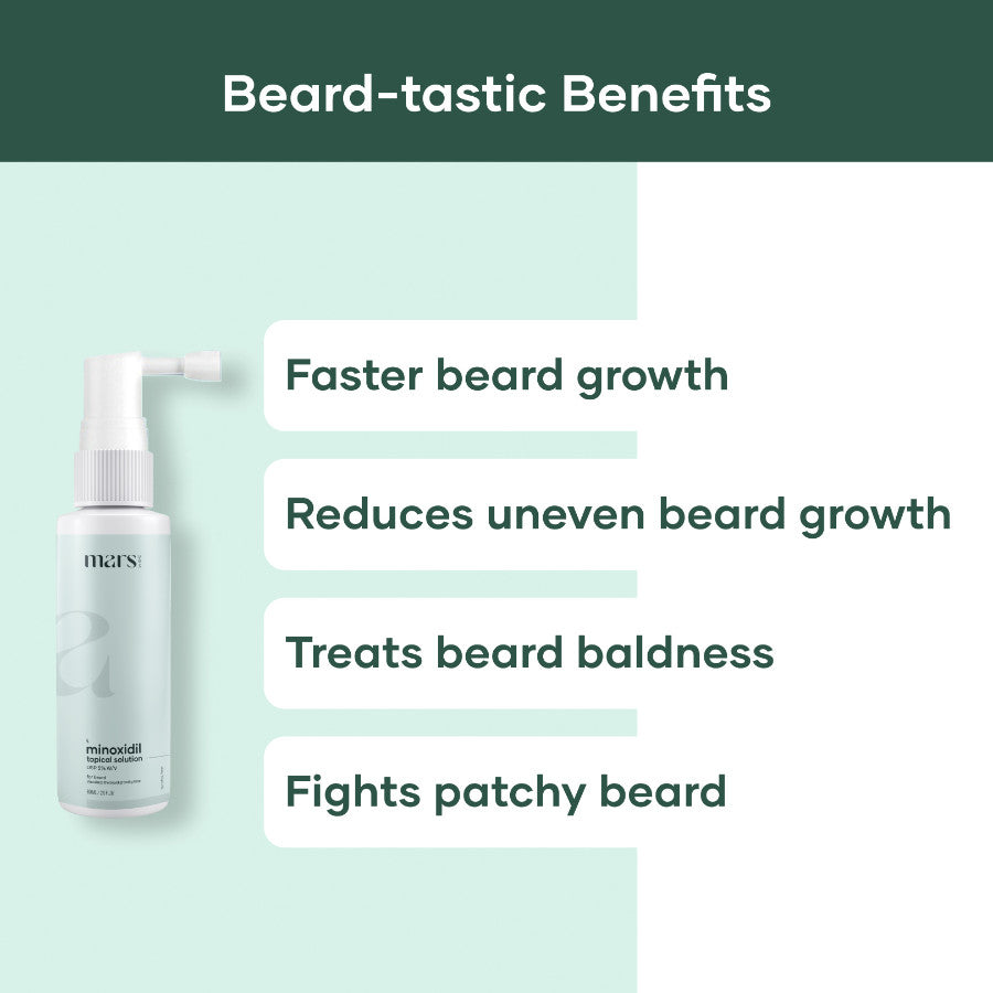 Mars Beard Grow Max with 5% Minoxidil for Beard Growth – mars by GHC