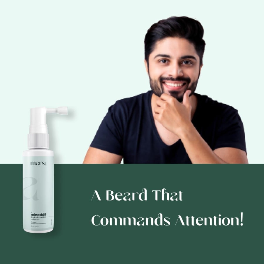 Mars Beard Grow Max with 5% Minoxidil for Beard Growth  mars by GHC
